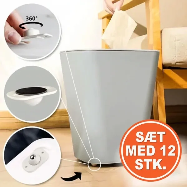 Selvklæbende møbelhjul (12 stk.) | STICKYWHEEL