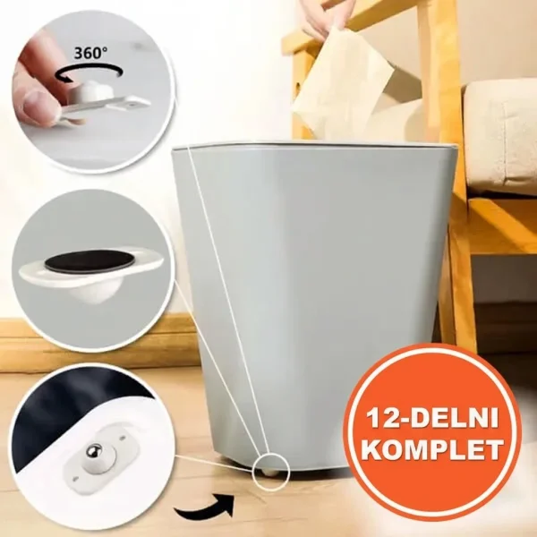 Samolepilna kolesca za pohištvo (12 kosov) | STICKYWHEEL