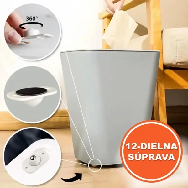 Samolepiace nábytkové kolieska (12 ks) | STICKYWHEEL