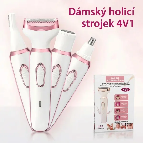 4 v 1 dámský elektrický holicí strojek | LUNATRIM