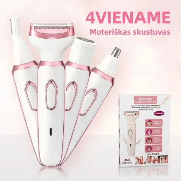4-in-1 moterų elektrinis skustuvas | LUNATRIM