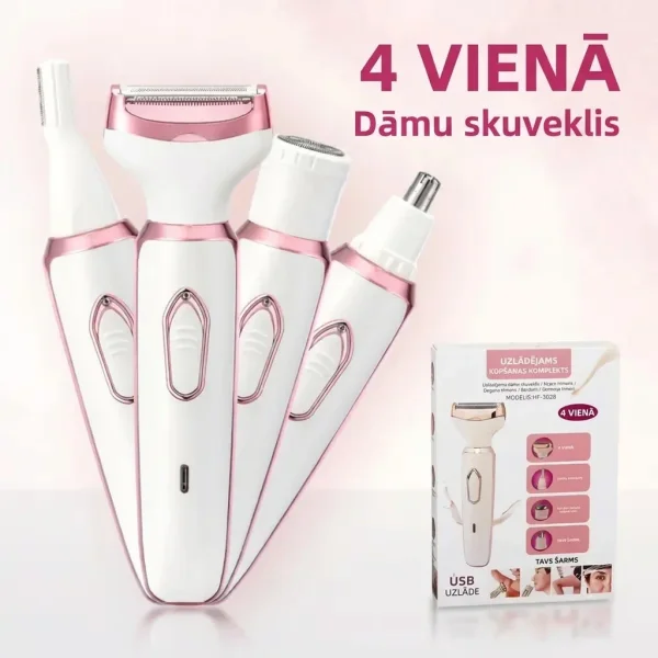 4-in-1 Dāmu elektriskais skuveklis | LUNATRIM