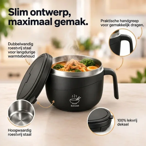 Geïsoleerde noedelsoepcontainer | RAMIBOWL