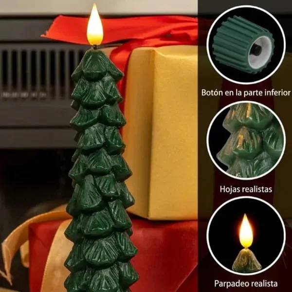 Vela navideña sin llama parpadeante | CANDLETREE