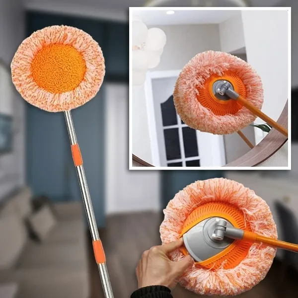 Mocio in Microfibra Rotante a 360° - 73-115 cm, Umido e Asciutto | CORALMOP