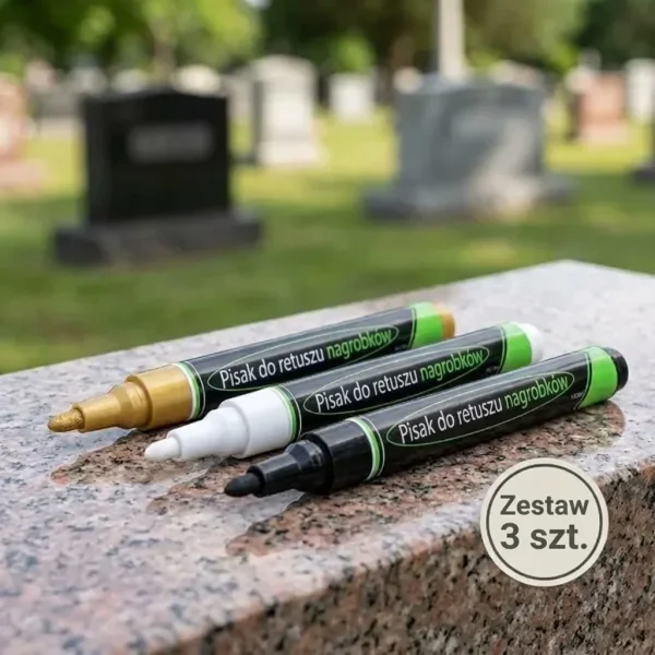 Atrament do inskrypcji na kamiennych pomnikach (3 szt./zestaw) | GRAVEPEN