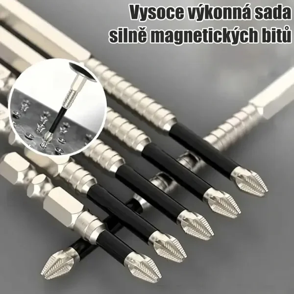 Silná magnetická sada bitů pro šroubovák (6 ks) | SETDRILL