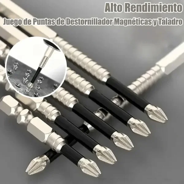 Juego de Puntas de Destornillador Magnéticas Fuertes (6 piezas) | SETDRILL