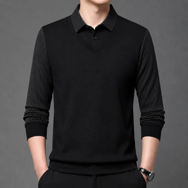 Elegant stribet krave polo | STRIPELY