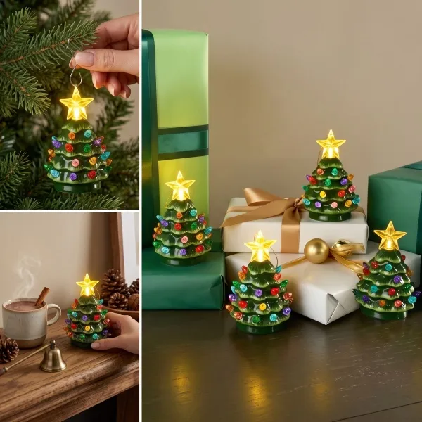 Verlichte miniatuur boomornamenten | TREELUX