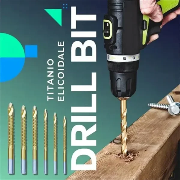 Set di punte elicoidali per trapano (6 pz) | TWISTBIT